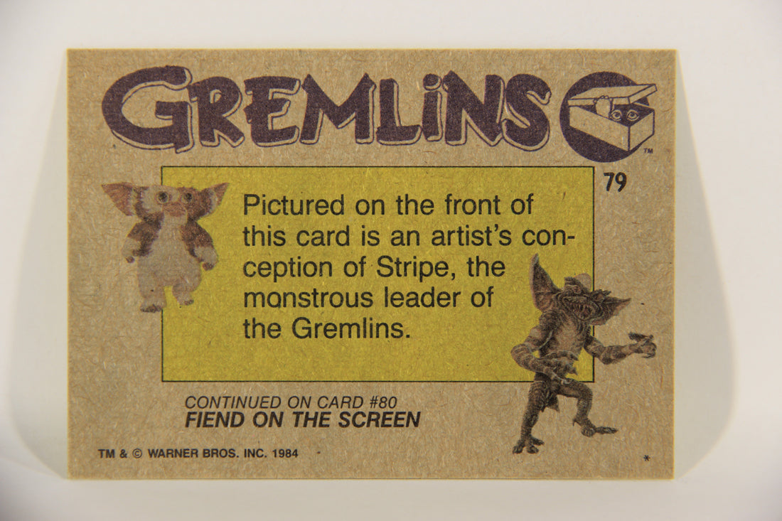 Gremlins 1984 Trading Card #79 Artwork Evil Stripe ENG Topps L016505