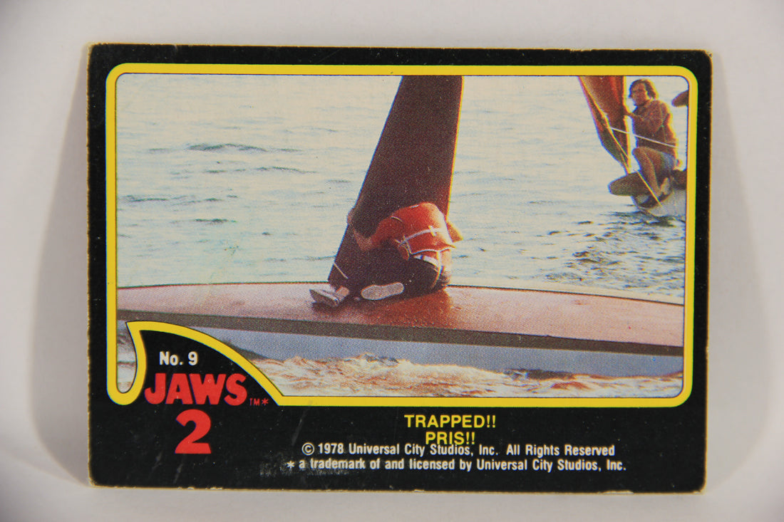 Jaws 2 - 1978 Trading Card #9 Trapped FR-ENG Canada O-Pee-Chee L016517