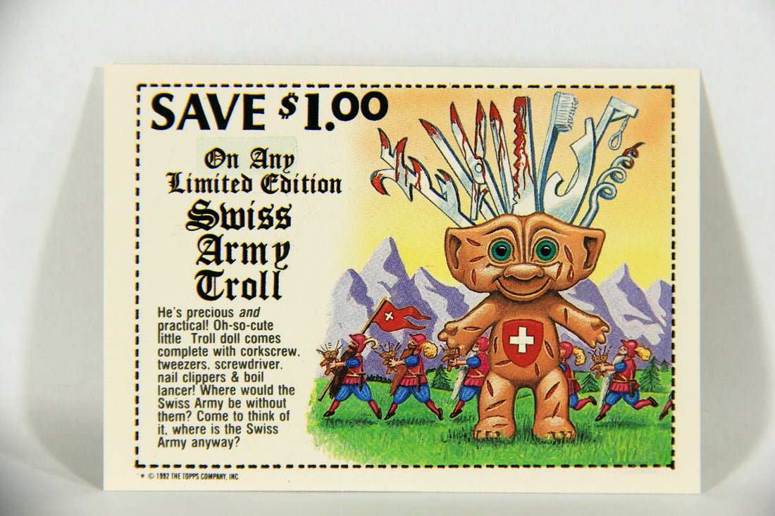 Trash Can Trolls 1992 Topps Trading Card Sticker #14a Larry Lump L016581