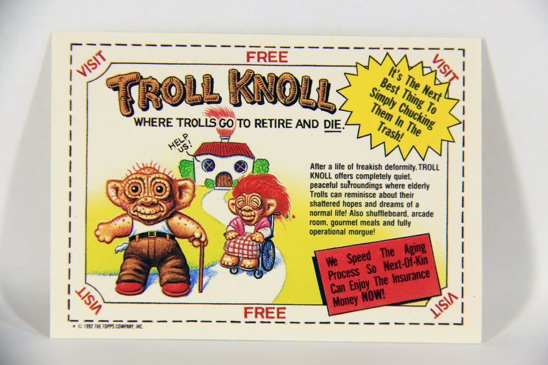 Trash Can Trolls 1992 Topps Trading Card Sticker #17a Unseparated At Beth L016584