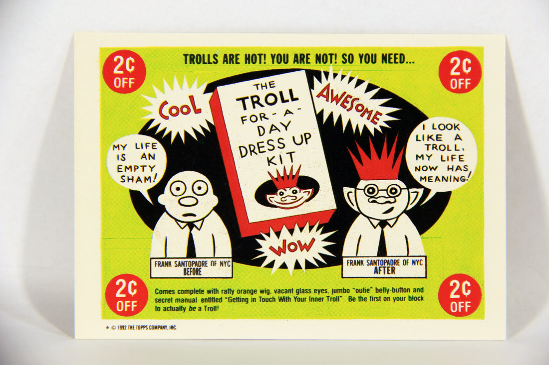 Trash Can Trolls 1992 Topps Trading Card Sticker #29a Pyrotech Nick L016596