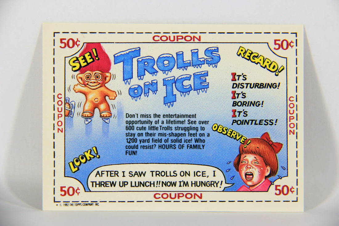 Trash Can Trolls 1992 Topps Trading Card Sticker #30a Open Heart Serge L016597