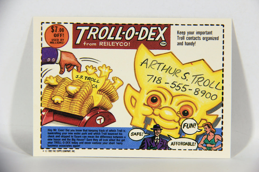 Trash Can Trolls 1992 Topps Trading Card Sticker #36a Live Bait Kate L016603