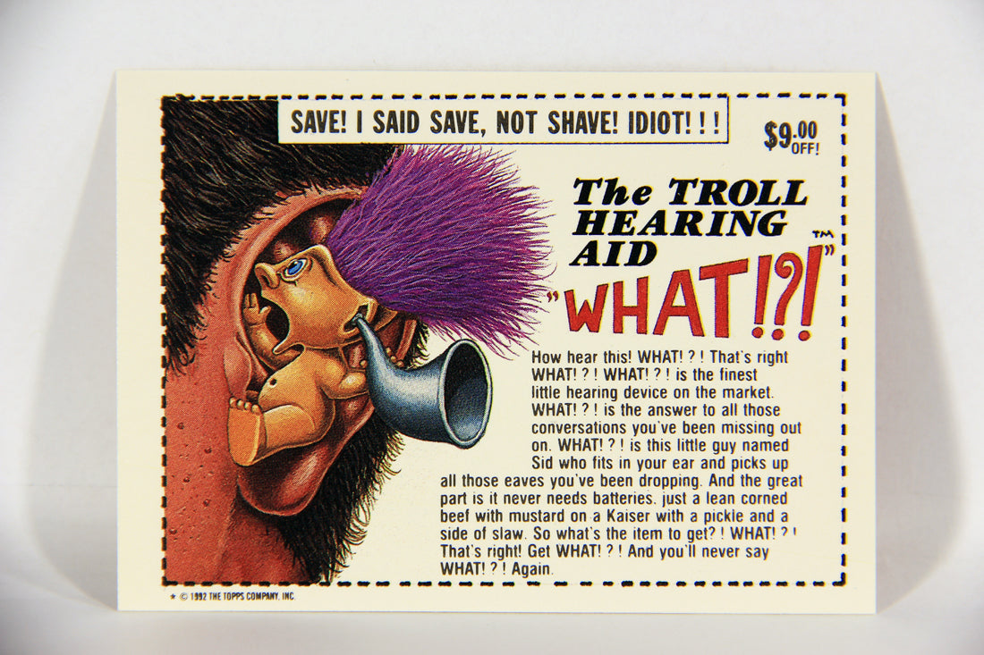 Trash Can Trolls 1992 Topps Trading Card Sticker #3b Freddy Spaghetti L016614