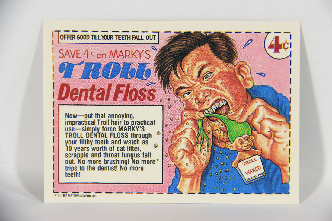 Trash Can Trolls 1992 Topps Trading Card Sticker #10b Dustin' Justin L016621