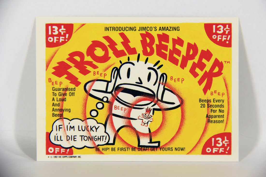Trash Can Trolls 1992 Topps Trading Card Sticker #22b Herbert Sherbet L016633