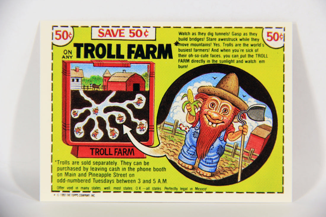 Trash Can Trolls 1992 Topps Trading Card Sticker #27b Crossed Chris L016638