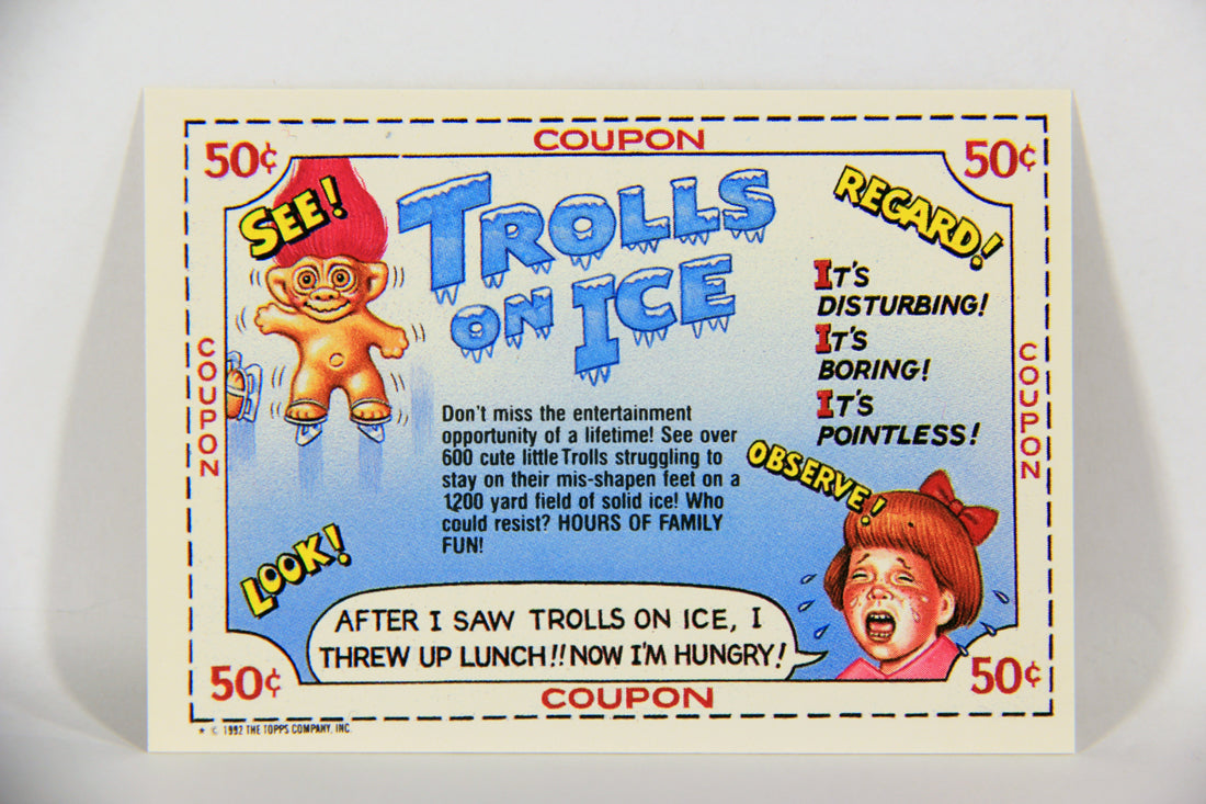 Trash Can Trolls 1992 Topps Trading Card Sticker #30b Chip Entrails L016641