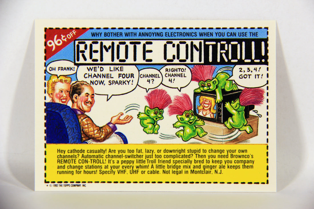 Trash Can Trolls 1992 Topps Trading Card Sticker #31b Fun Gus L016642