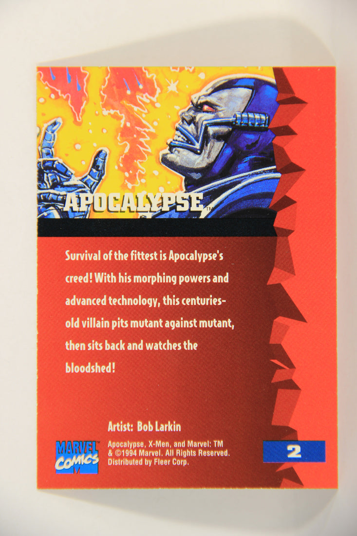 X-Men Fleer Ultra 95' - 1994 Trading Card #2 Apocalypse L016657