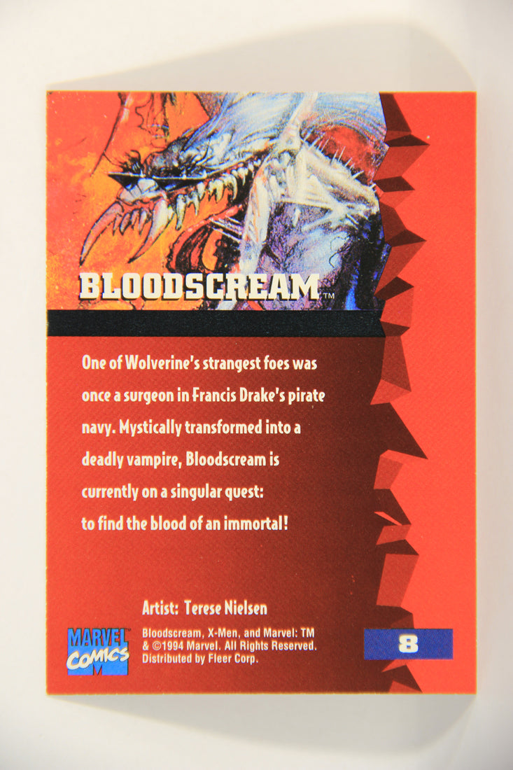 X-Men Fleer Ultra 95' - 1994 Trading Card #8 Bloodscream L016663