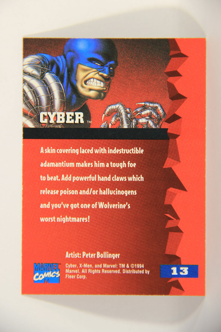 X-Men Fleer Ultra 95' - 1994 Trading Card #13 Cyber L016668