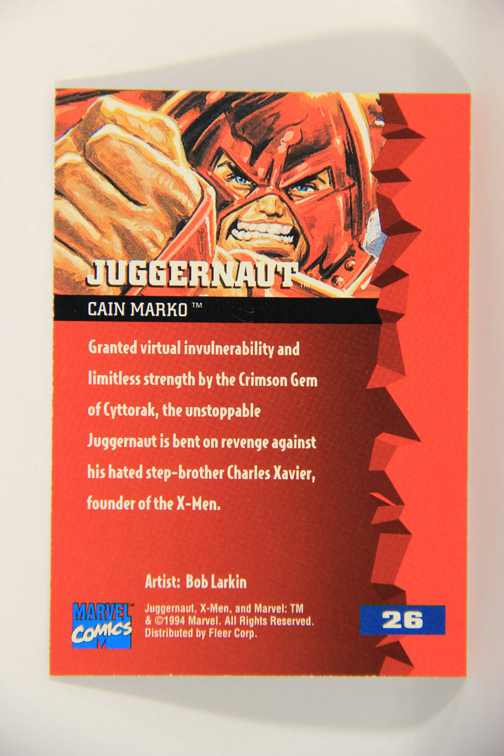 X-Men Fleer Ultra 95' - 1994 Trading Card #26 Juggernaut L016681