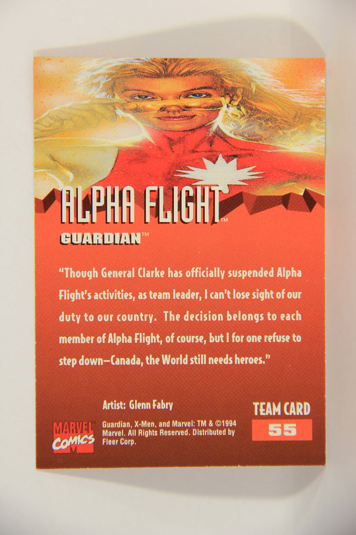 X-Men Fleer Ultra 95' - 1994 Trading Card #55 Guardian L016710