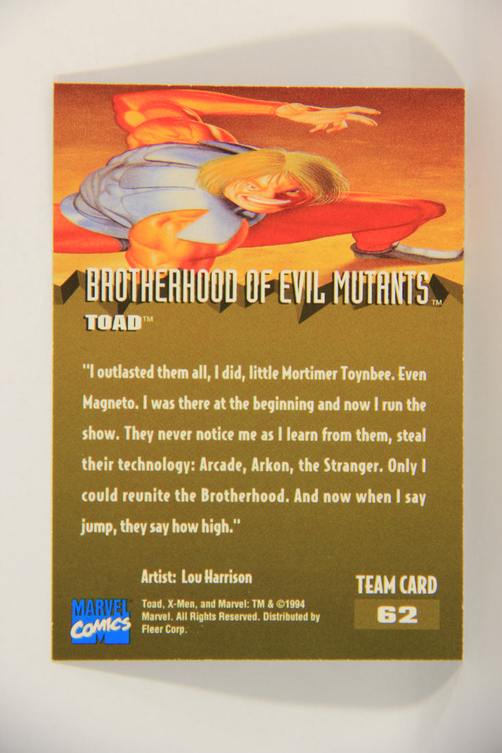 X-Men Fleer Ultra 95' - 1994 Trading Card #62 Toad L016717