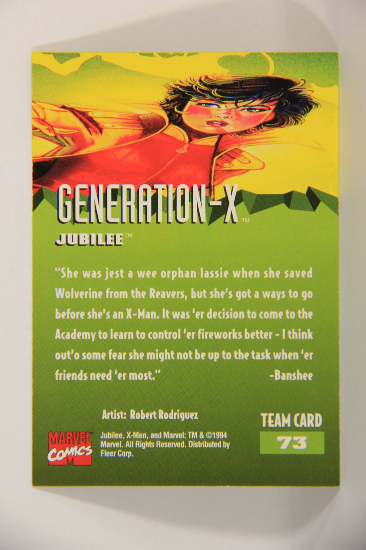 X-Men Fleer Ultra 95' - 1994 Trading Card #73 Jubilee L016728