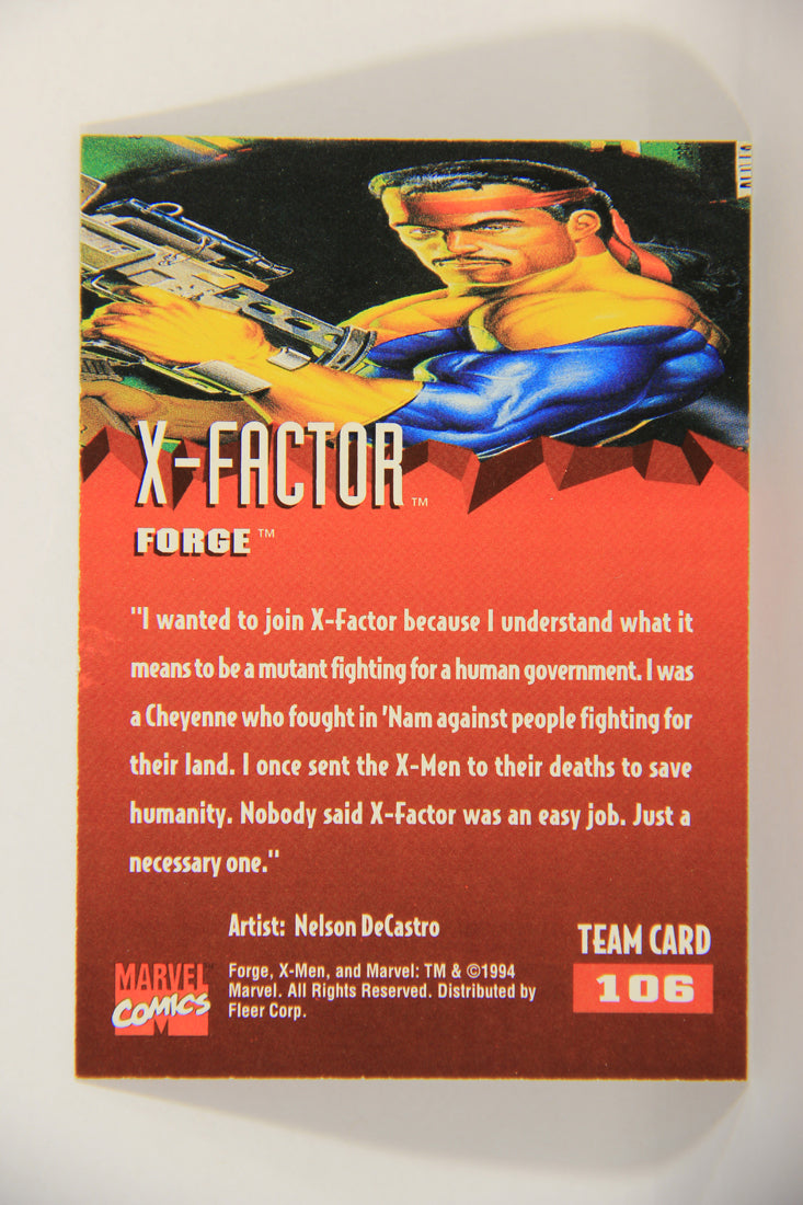 X-Men Fleer Ultra 95' - 1994 Trading Card #106 Forge L016761