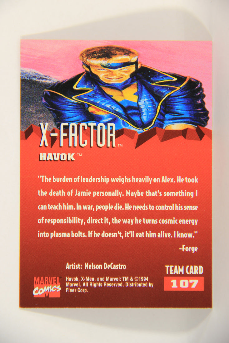 X-Men Fleer Ultra 95' - 1994 Trading Card #107 Havok L016762