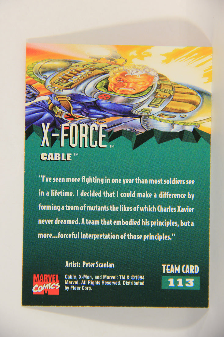 X-Men Fleer Ultra 95' - 1994 Trading Card #113 Cable L016768