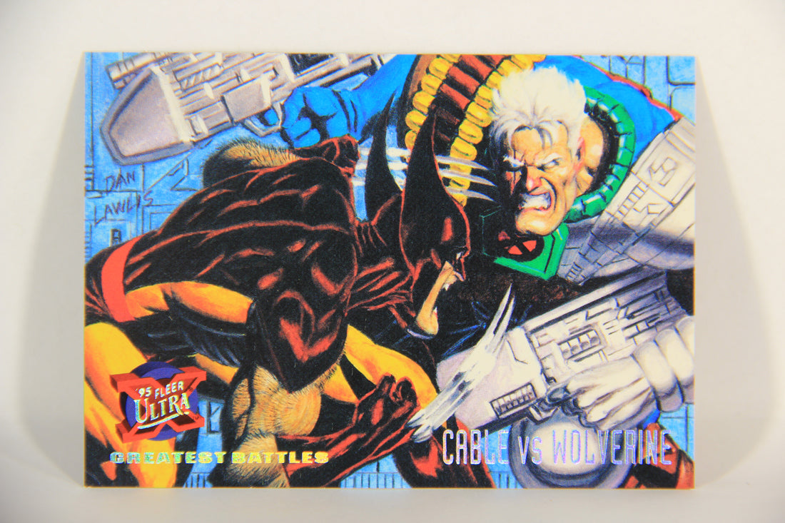 X-Men Fleer Ultra 95' - 1994 Trading Card #129 Cable Vs Wolverine L016784