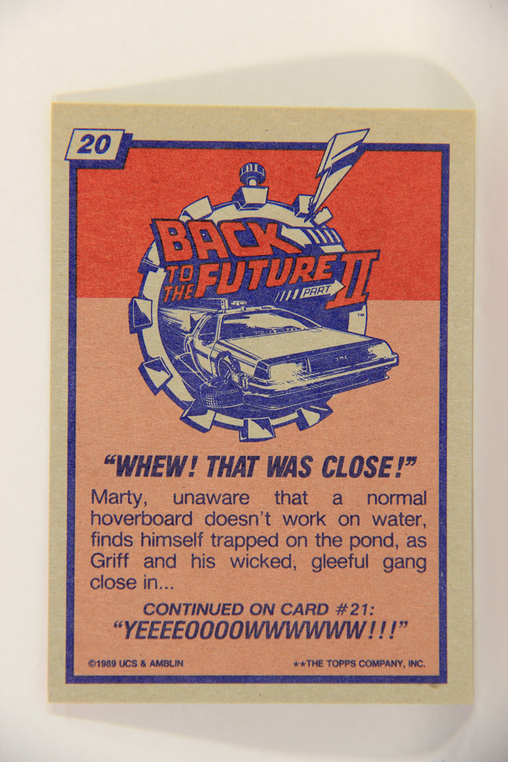 Back To The Future II 1989 Trading Card #20 Whew That Was Close L016810