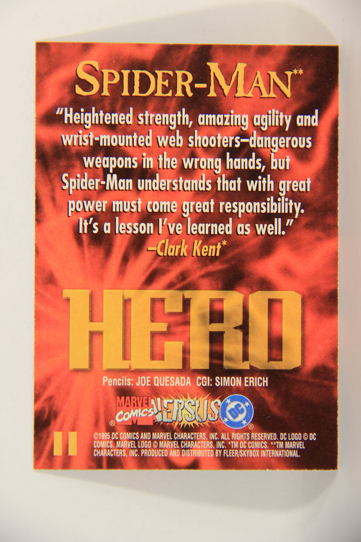 DC Versus Marvel Comics 1995 Trading Card #11 Spider-Man ENG L016815