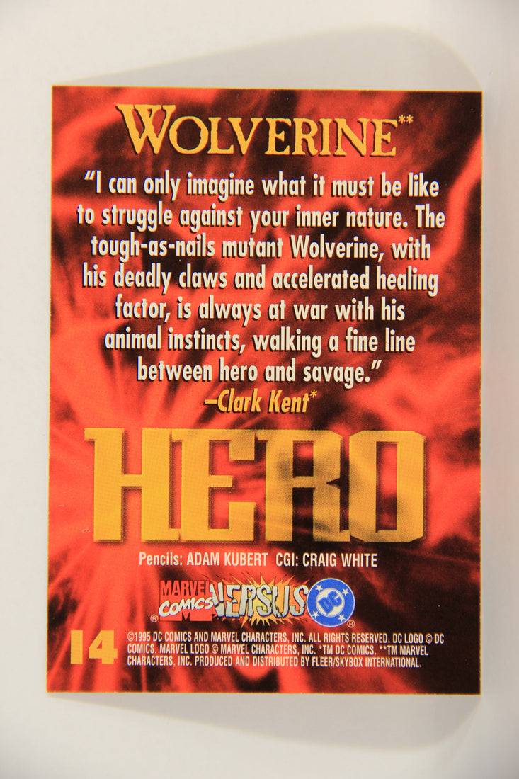 DC Versus Marvel Comics 1995 Trading Card #14 Wolverine ENG L016816
