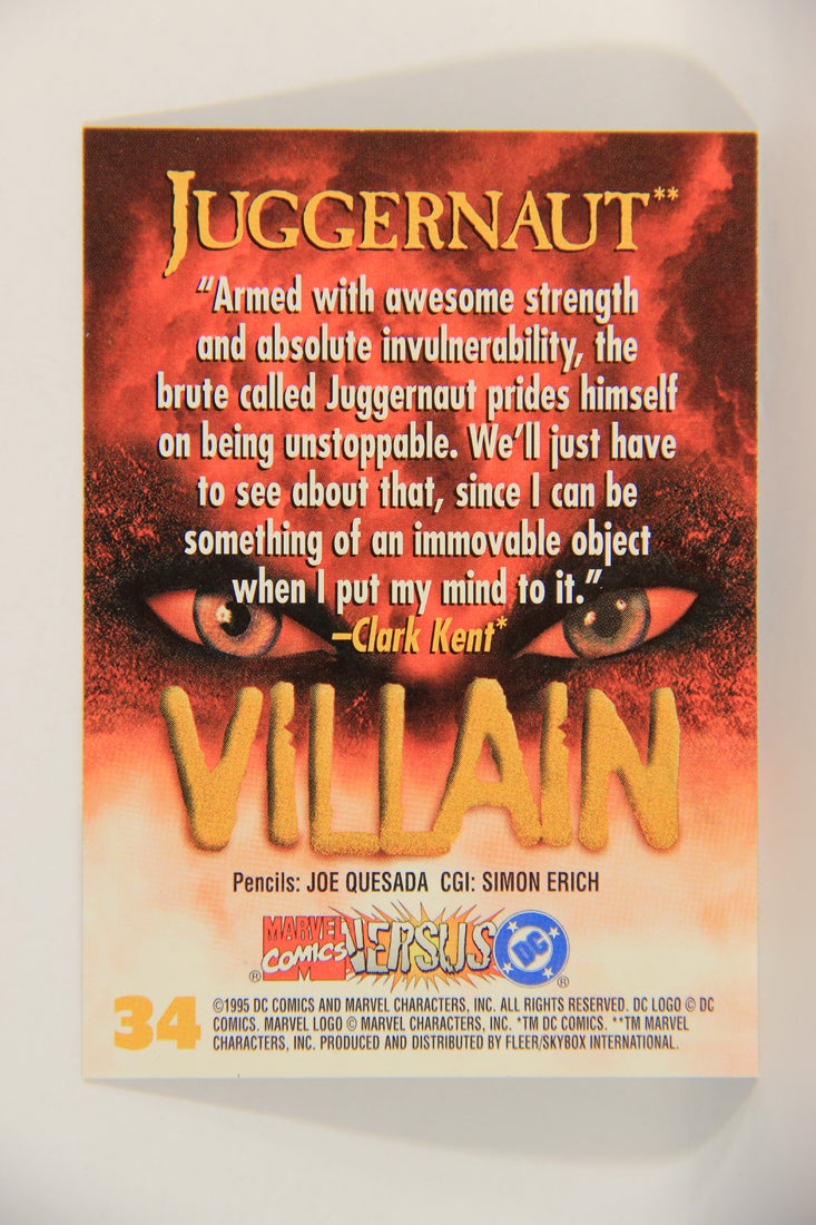 DC Versus Marvel Comics 1995 Trading Card #34 Juggernaut ENG L016818