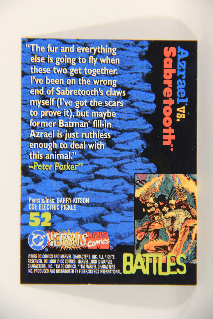 DC Versus Marvel Comics 1995 Trading Card #52 Azrael Vs Sabretooth ENG L016819