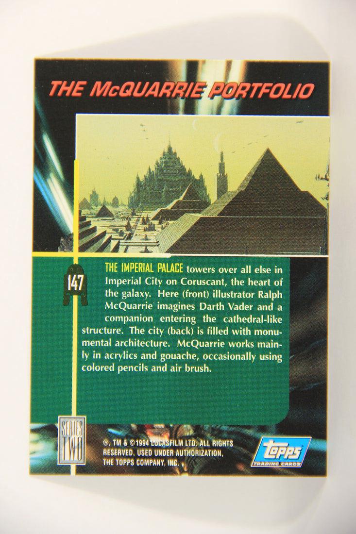Star Wars Galaxy 1994 Topps Trading Card #147 Imperial Palace Coruscant Artwork ENG L016843