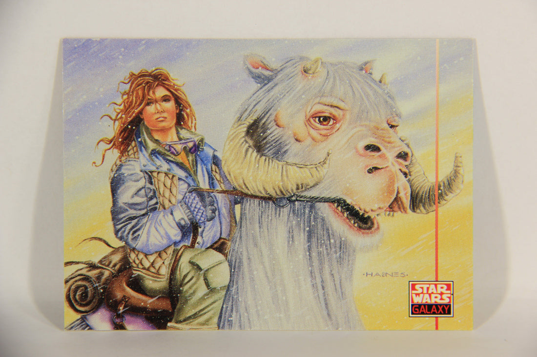 Star Wars Galaxy 1994 Topps Trading Card #231 Female Rebel Riding Tauntaun Artwork ENG L016849