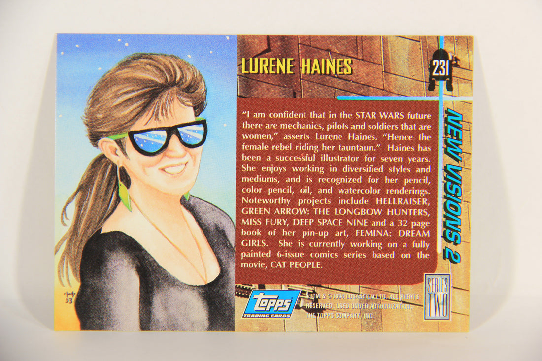 Star Wars Galaxy 1994 Topps Trading Card #231 Female Rebel Riding Tauntaun Artwork ENG L016849
