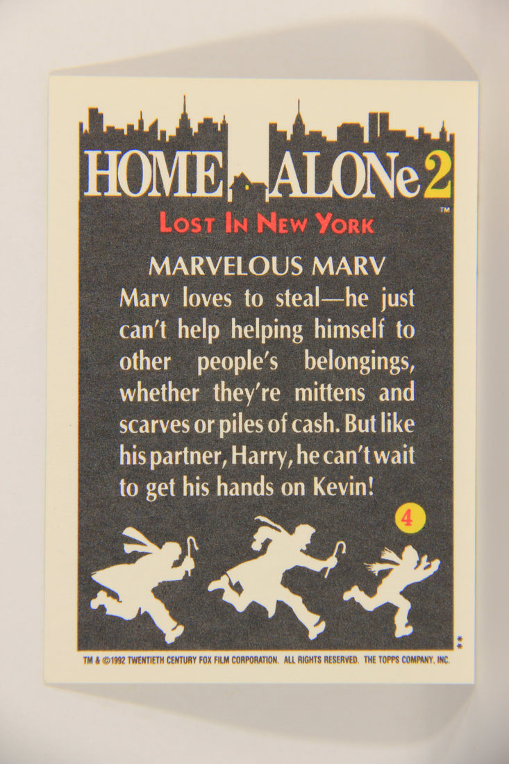 Home Alone 2 Lost In New York 1992 Trading Card #4 Marvelous Marv ENG L016874