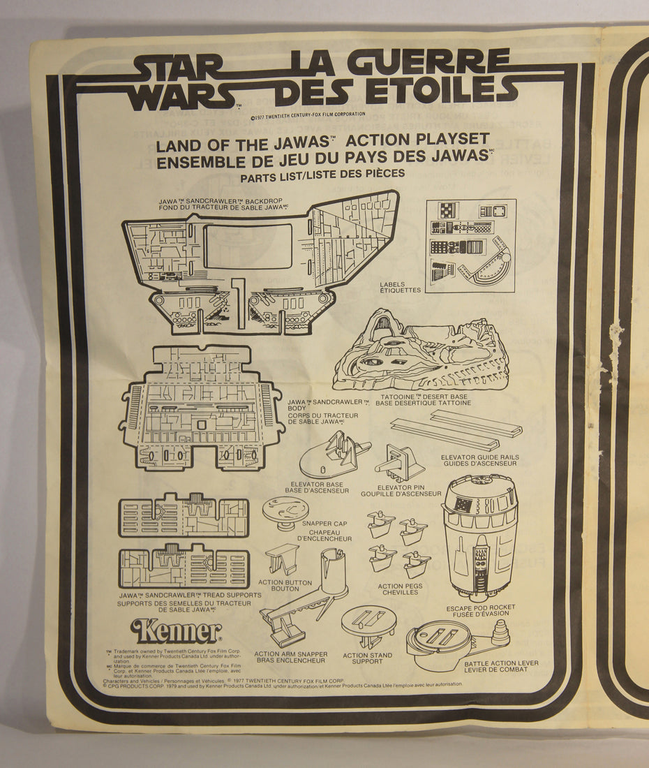 Star Wars 1979 Land Of The Jawas Playset Rare GDE FR-ENG Canadian Box L016938