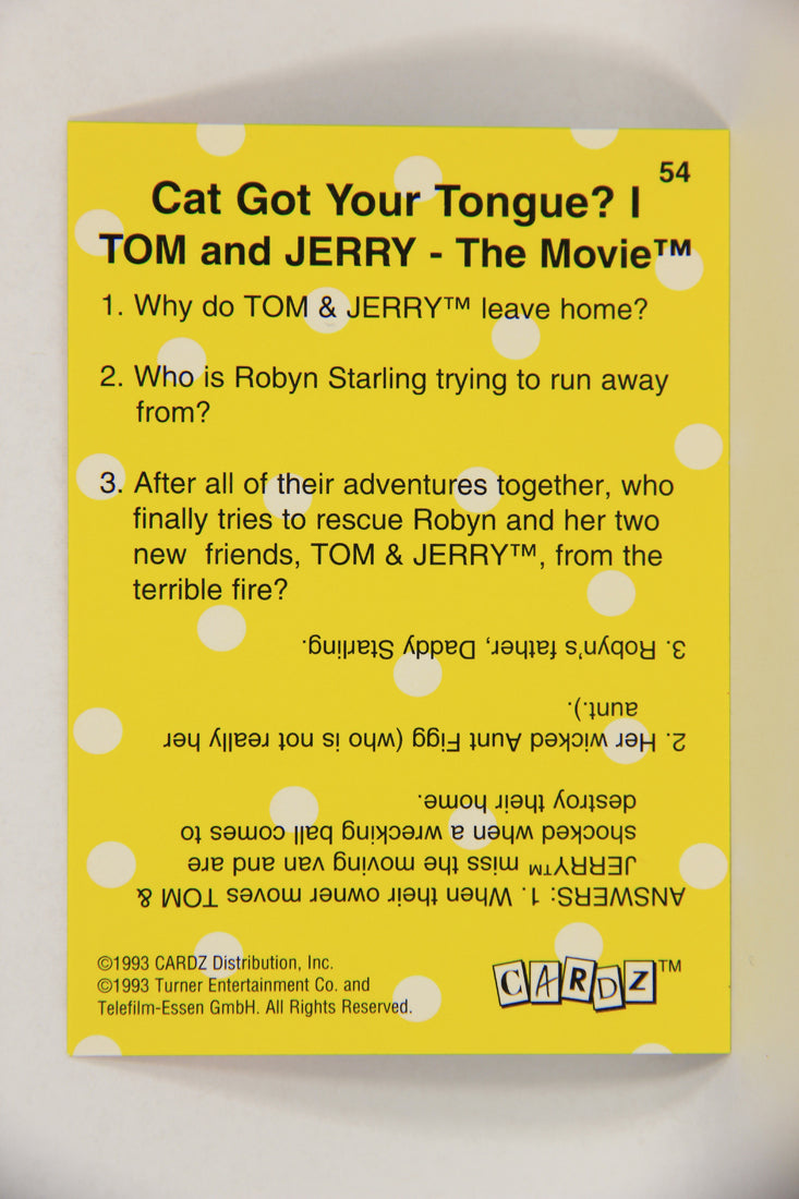 Tom & Jerry The Movie 1993 Trading Card #54 Cat Got Your Tongue I ENG L017091