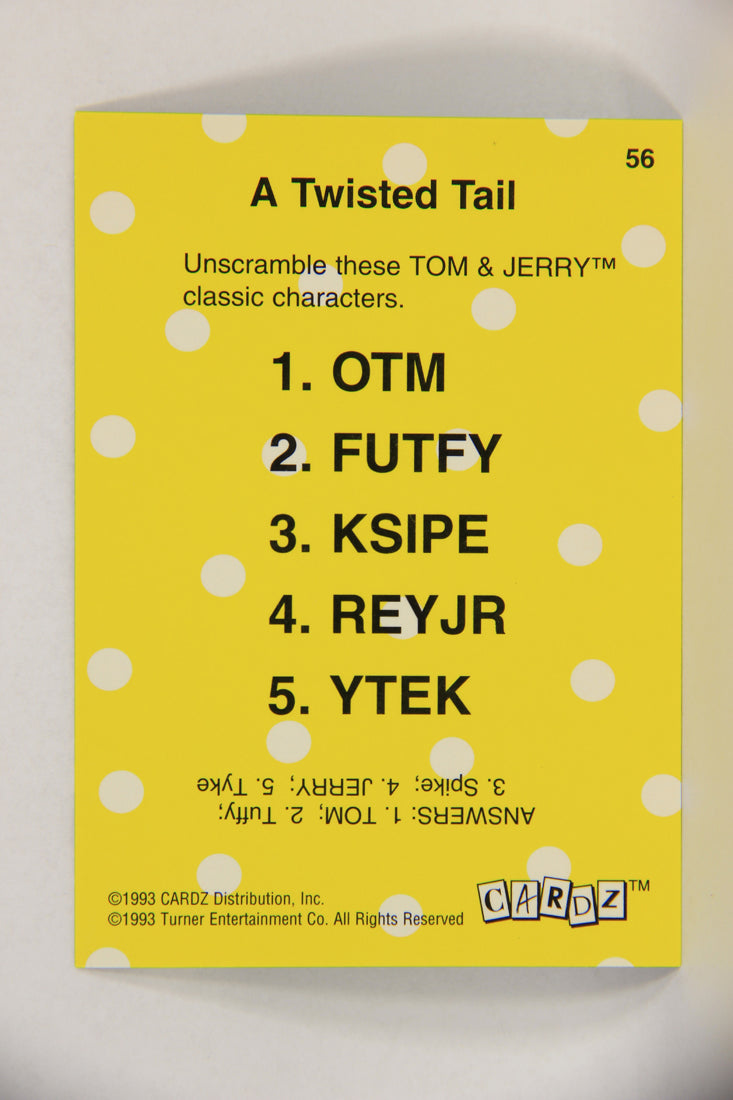 Tom & Jerry The Movie 1993 Trading Card #56 A Twisted Tail ENG L017093