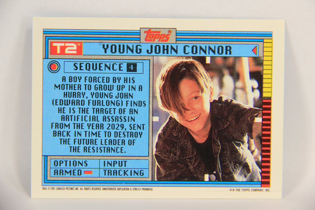 Terminator 2 Judgement Day 1991 Trading Card Sticker #4 Young John Connor L017101