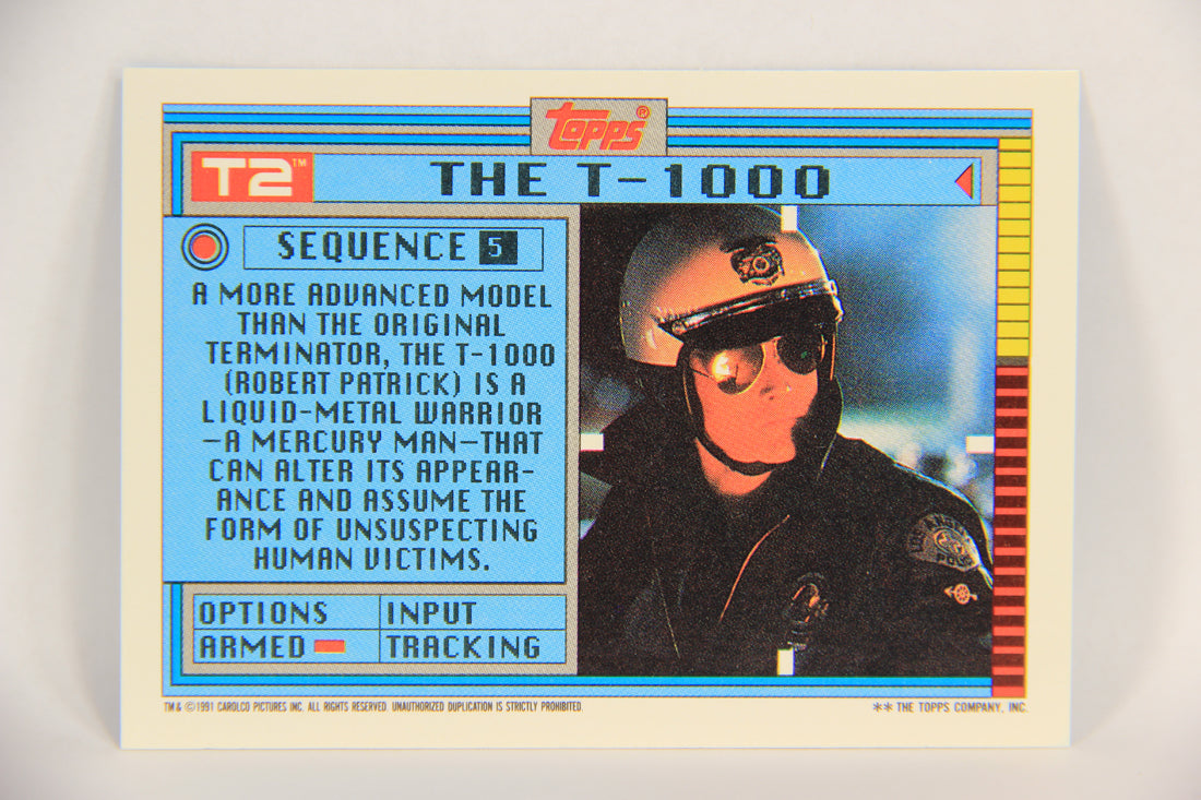 Terminator 2 Judgement Day 1991 Trading Card Sticker #5 The T-1000 L017102
