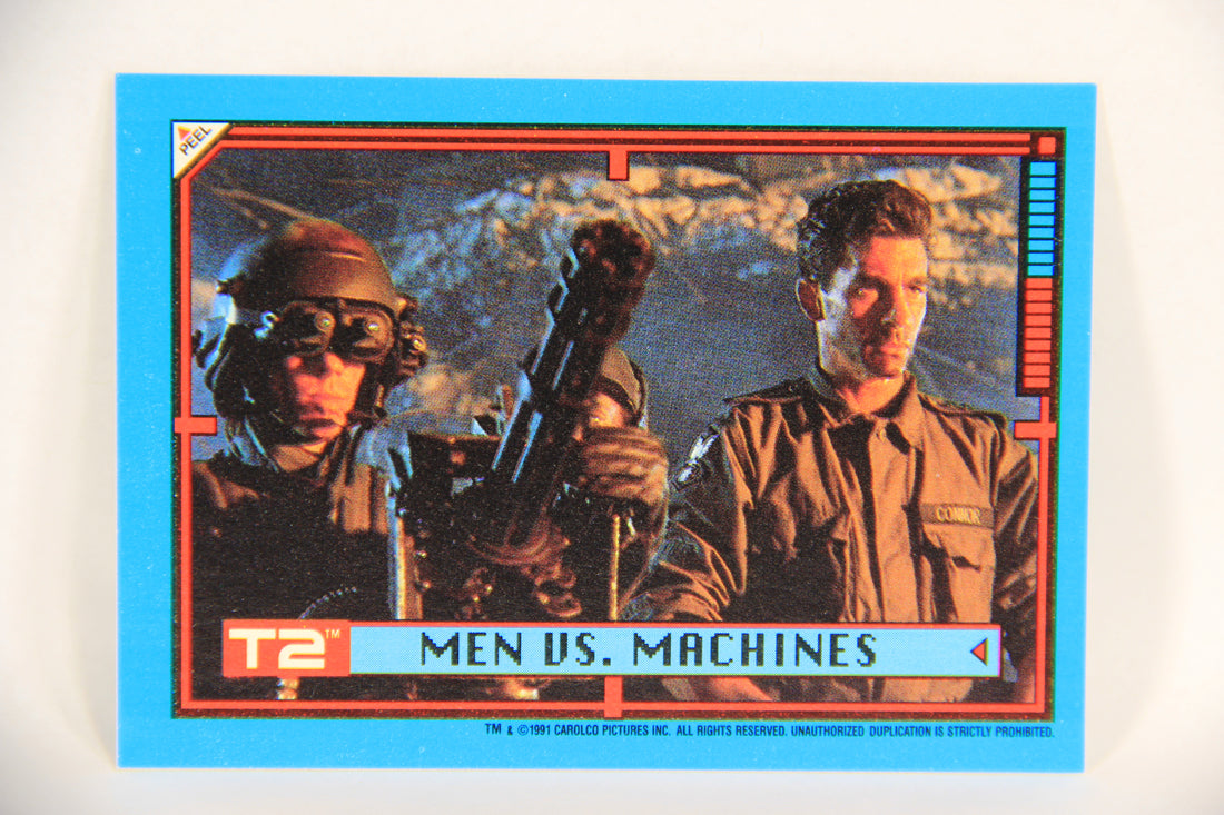 Terminator 2 Judgement Day 1991 Trading Card Sticker #7 Men Vs. Machines L017104