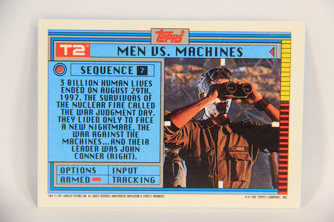 Terminator 2 Judgement Day 1991 Trading Card Sticker #7 Men Vs. Machines L017104