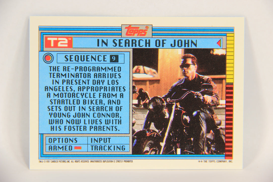 Terminator 2 Judgement Day 1991 Trading Card Sticker #9 In Search Of John L017106