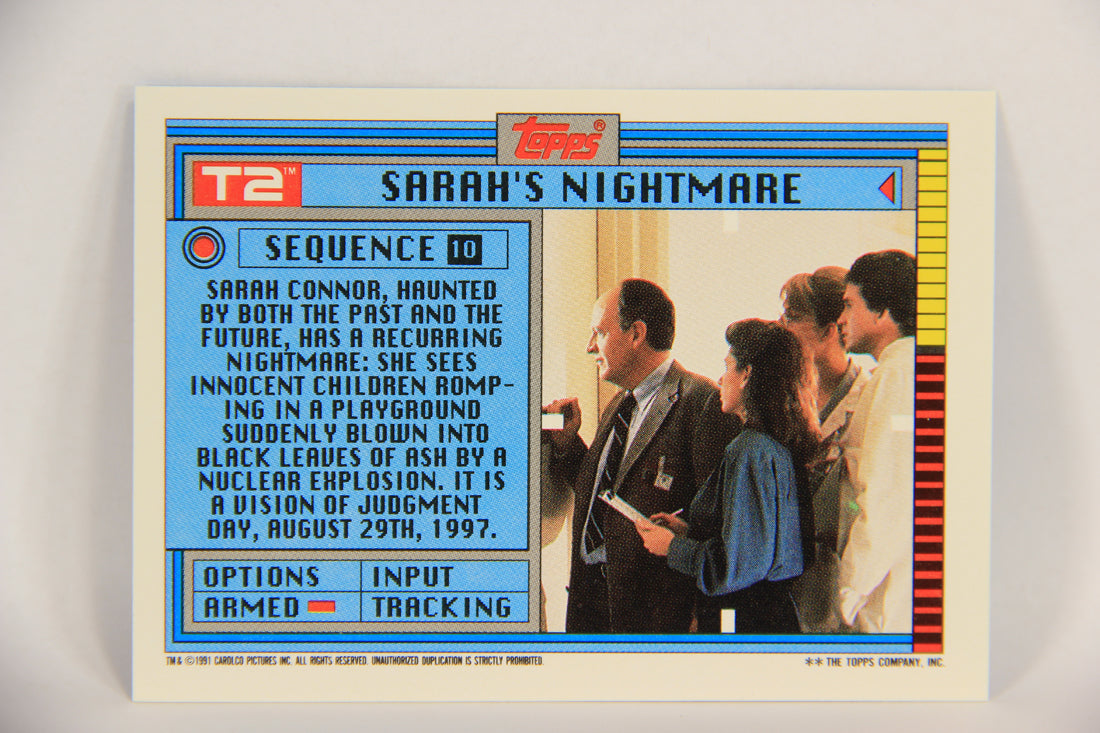 Terminator 2 Judgement Day 1991 Trading Card Sticker #10 Sarah's Nightmare L017107
