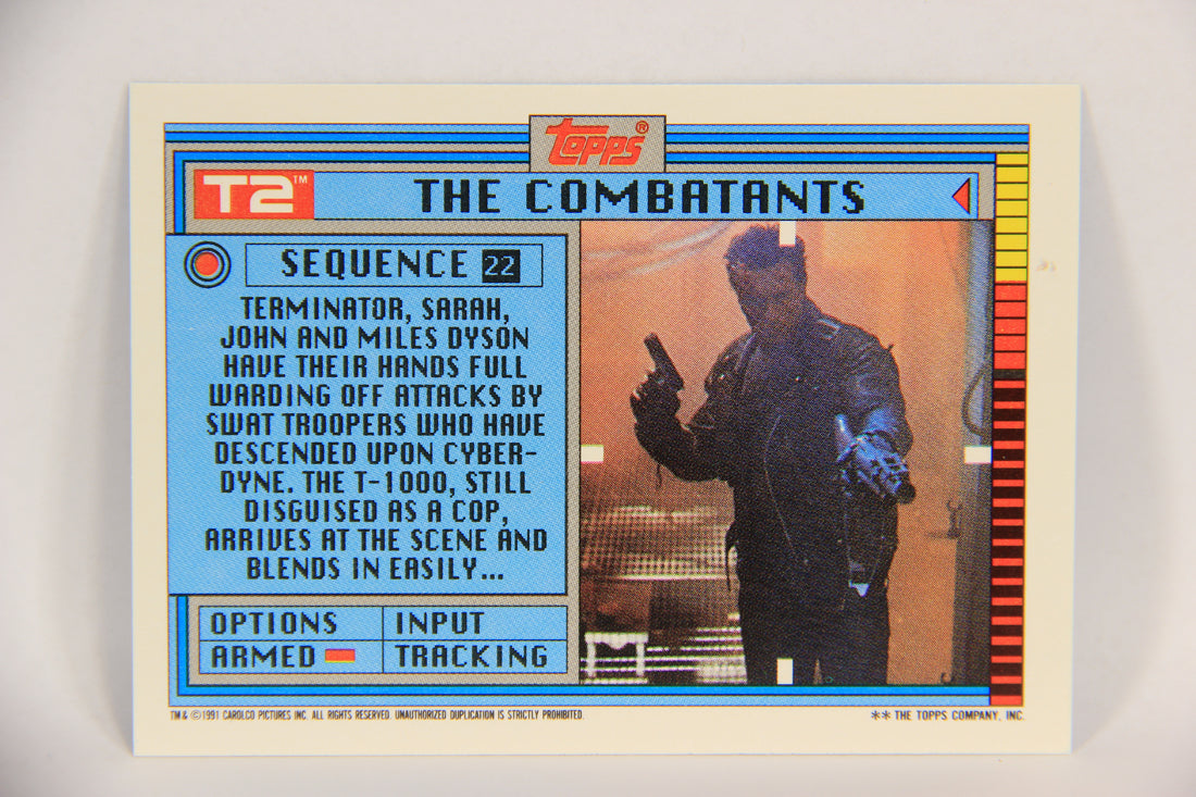 Terminator 2 Judgement Day 1991 Trading Card Sticker #22 The Combatants L017119