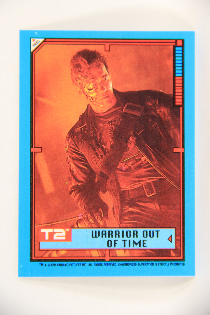Terminator 2 Judgement Day 1991 Trading Card Sticker #30 Warrior Out Of Time L017127