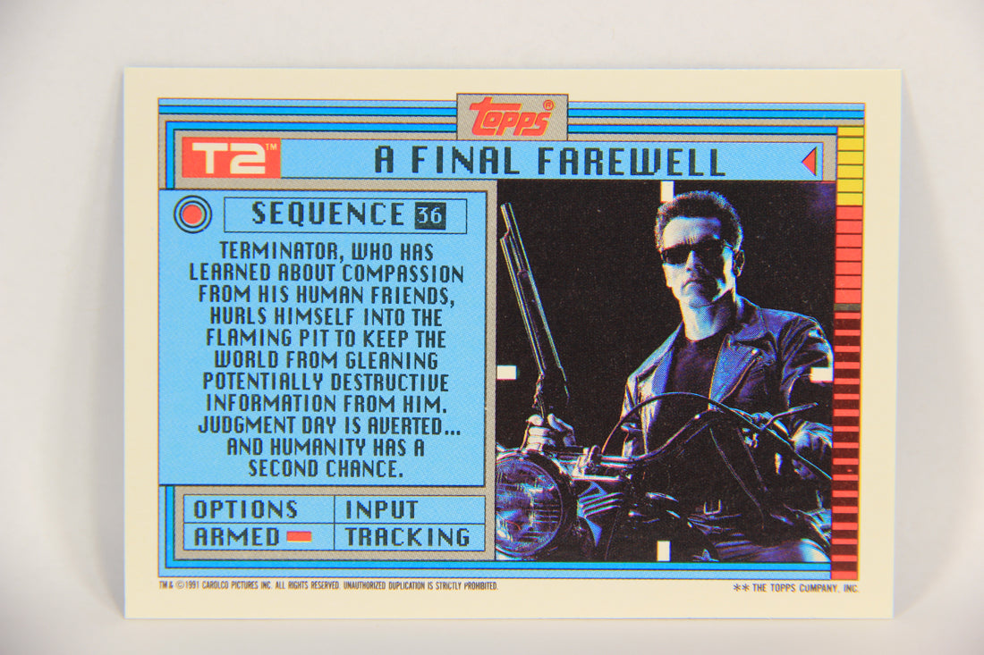 Terminator 2 Judgement Day 1991 Trading Card Sticker #36 A Final Farewell L017133