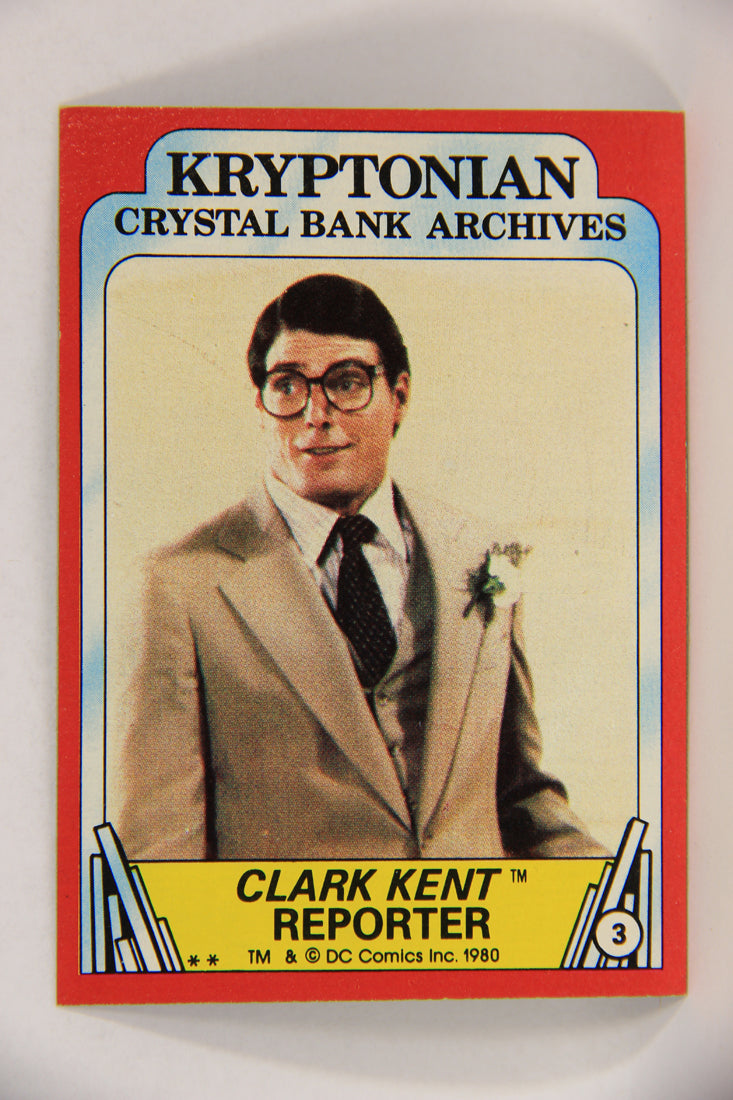 Superman 2 Topps 1980 Trading Card #3 Clark Kent Reporter ENG L017144