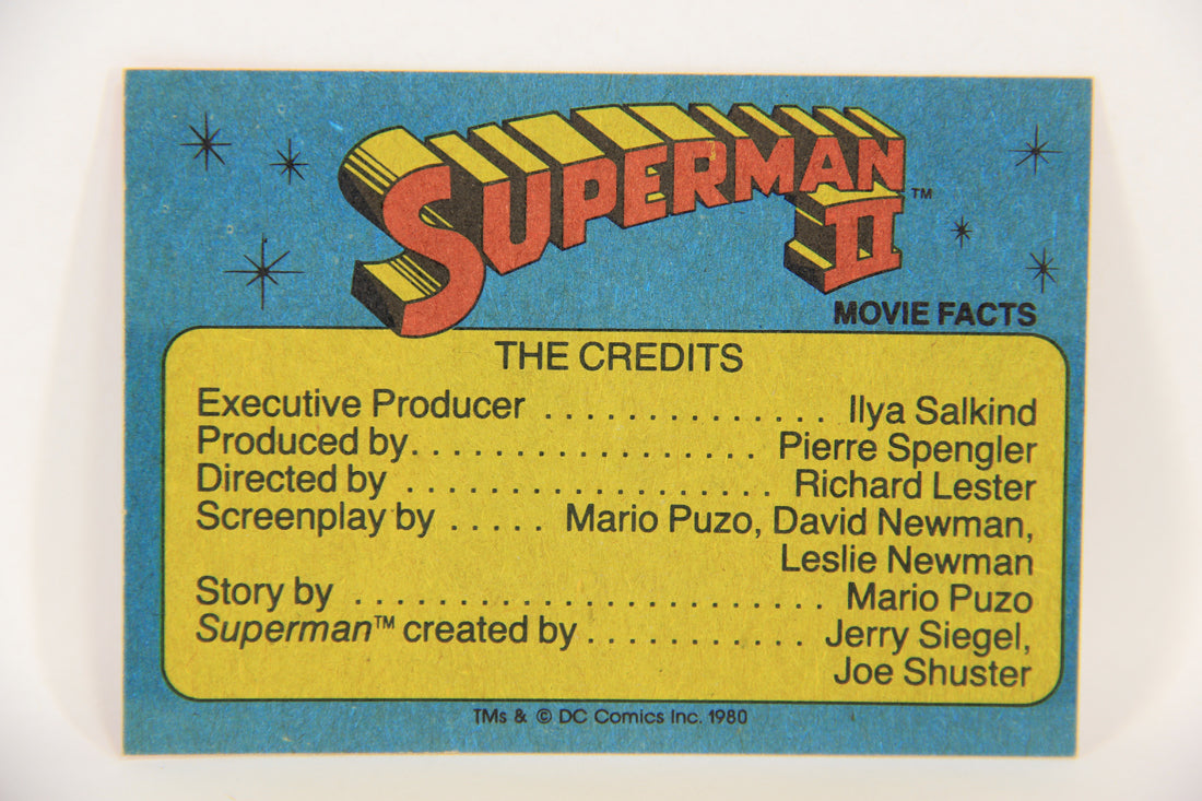 Superman 2 Topps 1980 Trading Card #11 Young Jimmy Olsen ENG L017152