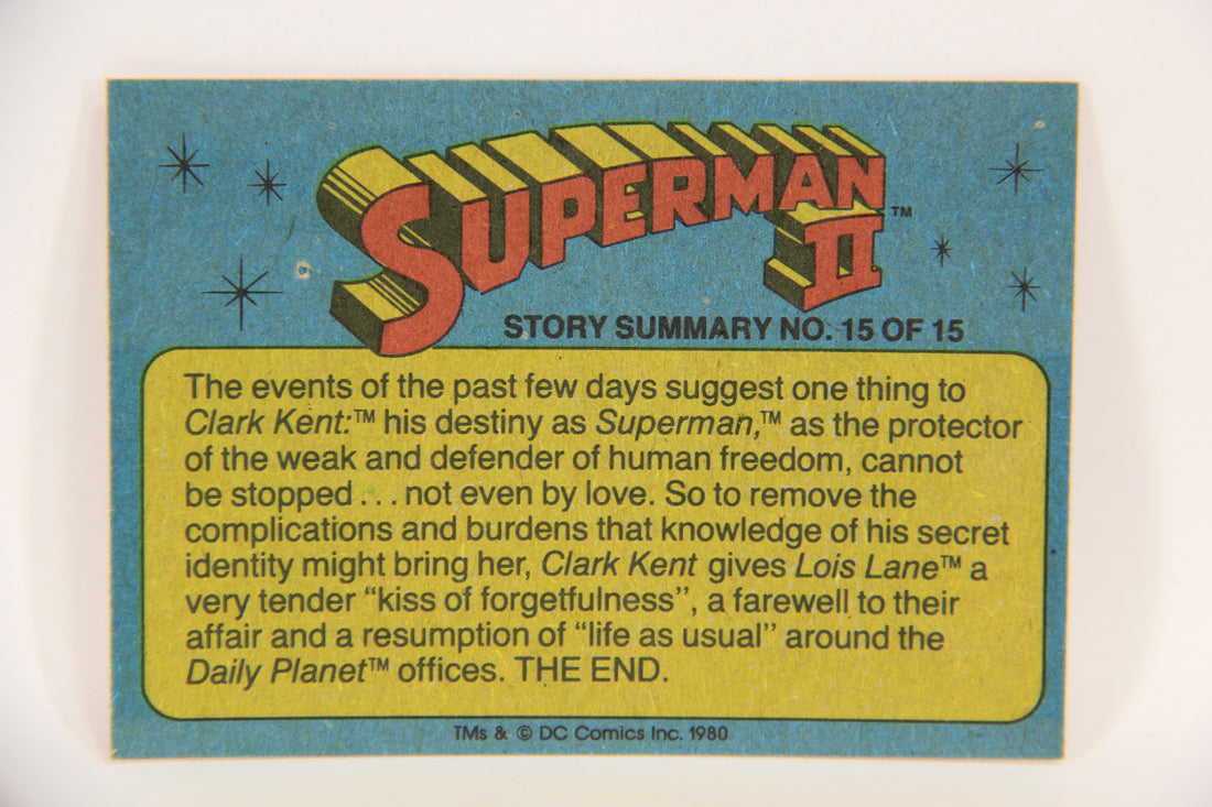 Superman 2 Topps 1980 Trading Card #27 His Secret Revealed ENG L017168