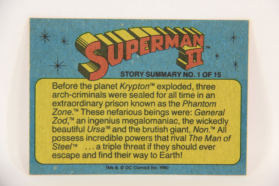 Superman 2 Topps 1980 Trading Card #32 Fastest Boyfriend On Earth L017173