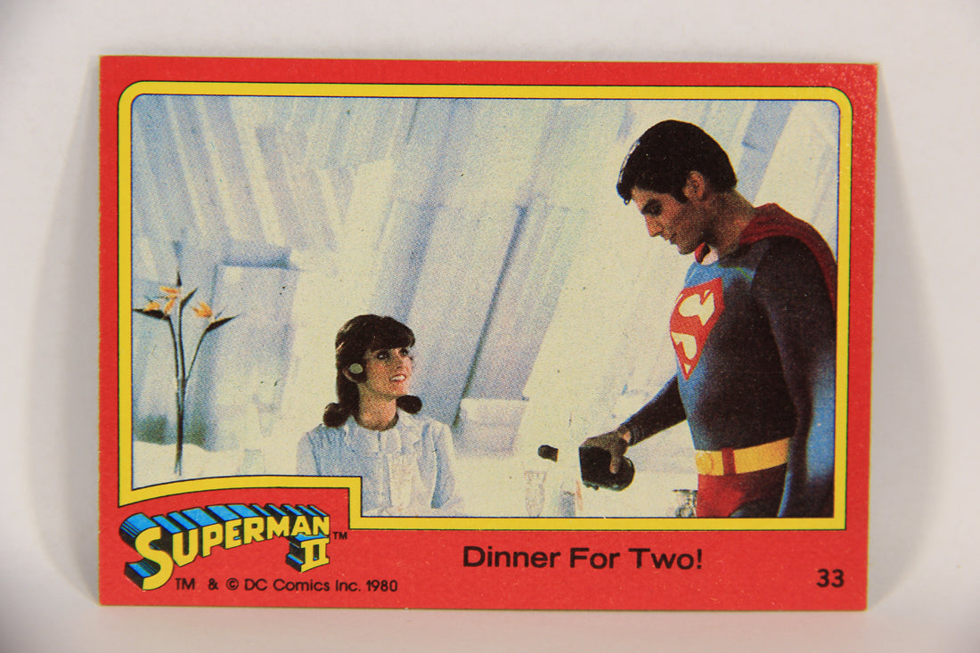 Superman 2 Topps 1980 Trading Card #33 Dinner For Two ENG L017174